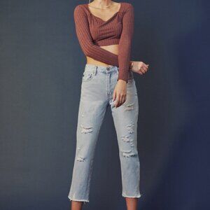 Sierra High Rise Straight Jeans